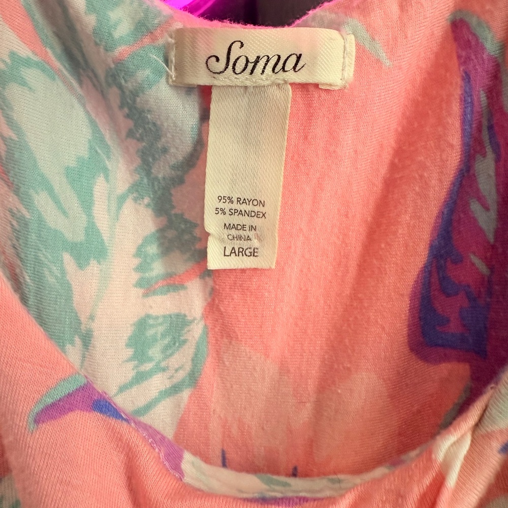 Off the shoulder Soma floral maxi dress Size large - Picture 2 of 5